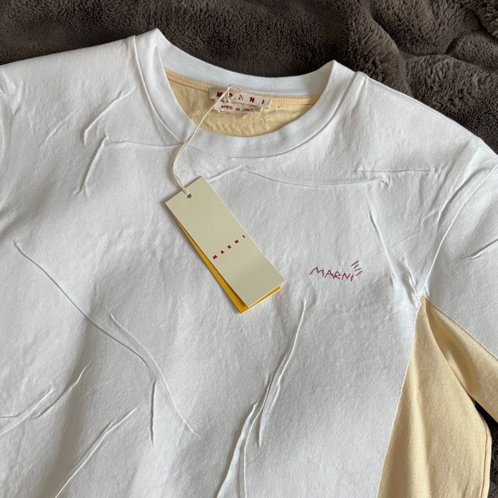Marni Cream and Yellow Tee